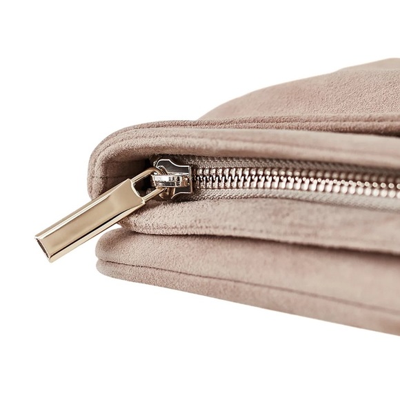 Reiss Goatskin Suede Foldover Twist Detail Clutch Bag - Picture 9 of 16